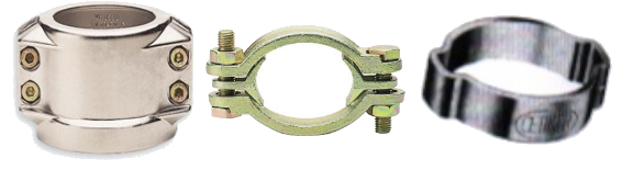 Klemmschalen / Temperguss Schlauchklemmen / 2 Ohr Schellen