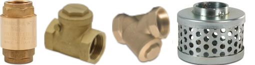 Wasserarmaturen (Rückschlagklappen, Ventile, Schmutzfänger, Saugkörbe)