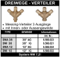 Preview: Dreiwege Druckluftverteiler mit Innengewinde oder Aussengewinde (NW 7,2)