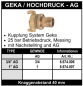 Preview: System Geka mit Aussengewinde aus Messing - Hochdruck