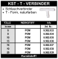 Preview: Kunststoff Schlauchverbinder T-Stück