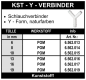 Preview: Kunststoff Schlauchverbinder Y-Stück