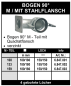 Preview: Perrot M-Teil Bogen 90°mit Quadratflansch