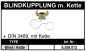 Preview: Pressluftkupplung Blindkupplung nach DIN 3489 mit Kette
