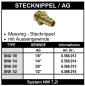 Preview: Stecknippel mit Aussengewinde (NW 7,2)