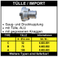 Preview: Storz Kupplung mit Schlauchtülle - Import