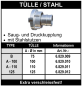Preview: Storz Kupplung mit Schlauchtülle - mit Stahlstutzen