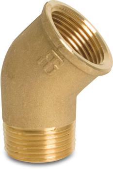 Winkel 45° (Innengewinde x Aussengewinde) aus Messing