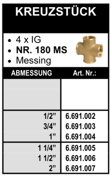 Kreuzstück aus Messing