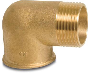 Winkel 90° (Innengewinde x Aussengewinde) aus Messing