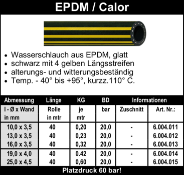 EPDM / Calor - Schlauch