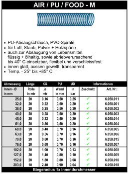 Air / PU / Food - M - Schlauch