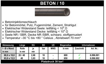 Beton / 10 - Schlauch