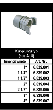 Schnellkupplung - System Guillemin mit Innengewinde