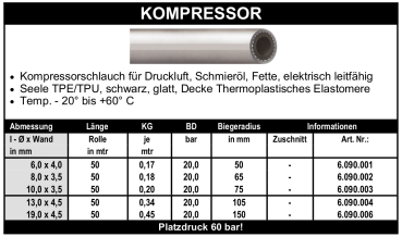 Kompressor - Schlauch