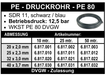 PE-Druckrohr - PE 80