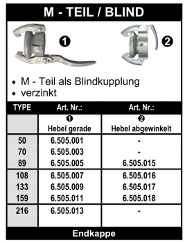Perrot M-Teil / Blindkupplung