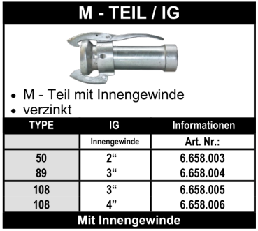 Perrot M-Teil / mit Innengewinde