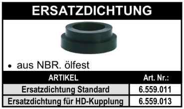 Pressluftkupplung Ersatzdichtung für DIN 3489 oder DIN 3238