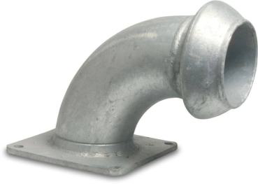 Perrot V-Teil Bogen 90° mit Quadratflansch