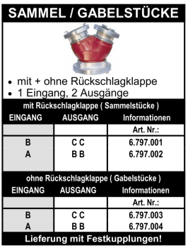 Sammel- / Gabelstücke