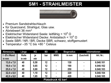 SM1 - Strahlmeister - Schlauch