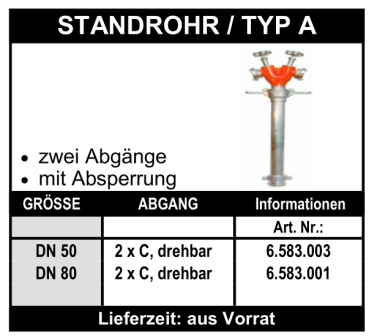 Standrohr - Typ A