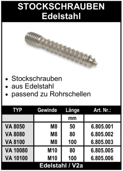 Stockschrauben Edelstahl