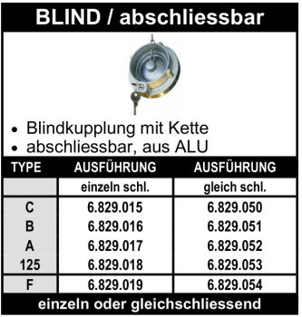 Storz Blindkupplung - abschliessbar