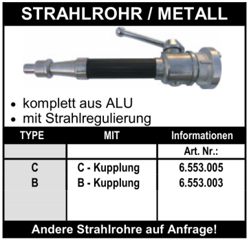 Strahlrohr / Metall - DIN 14365