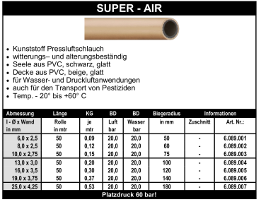 Super  - Air - Schlauch