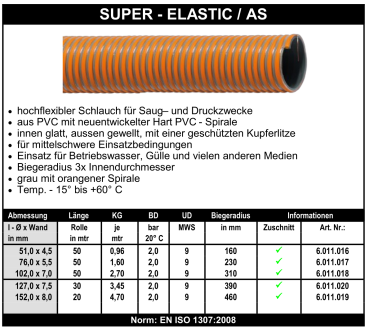 Super-Elastic / AS - Schlauch