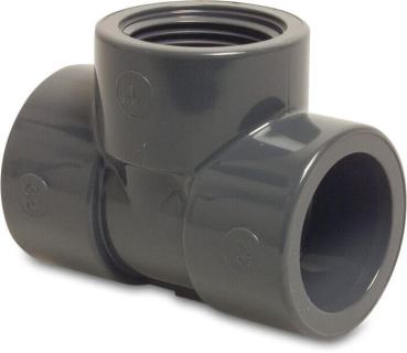 T-Stück (Klebemuffe x Innengewinde) aus PVC-U