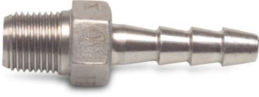 Schlauchtülle mit Aussengewinde für Schelleneinband aus Edelstahl