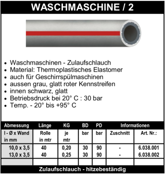 Waschmaschine / 2 - Schlauch