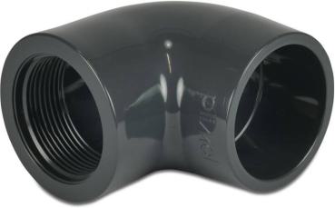90° Winkel (Klebemuffe x Innengewinde) aus PVC-U