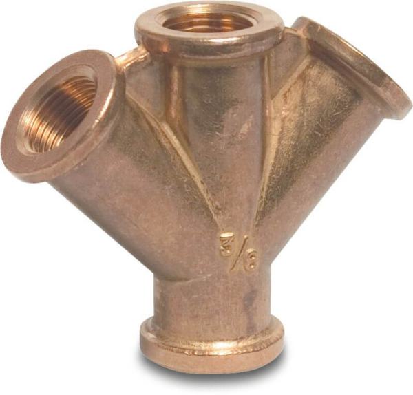 4 Wegeverteiler (4x Innengewinde) aus Messing