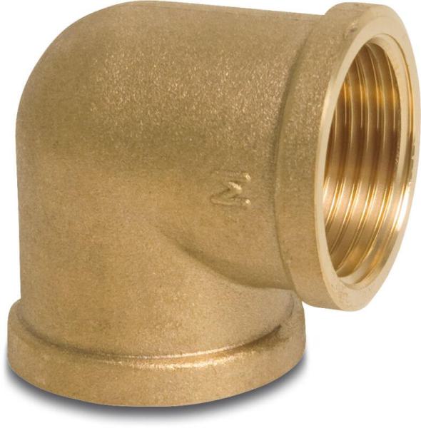 Winkel 90° (Innengewinde x Innengewinde) aus Messing