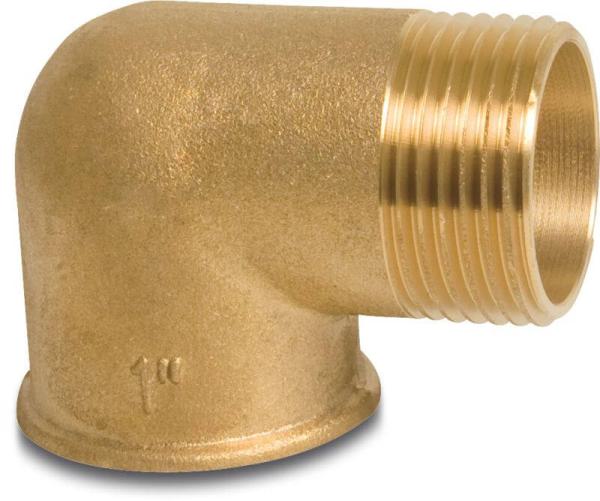 Winkel 90° (Innengewinde x Aussengewinde) aus Messing