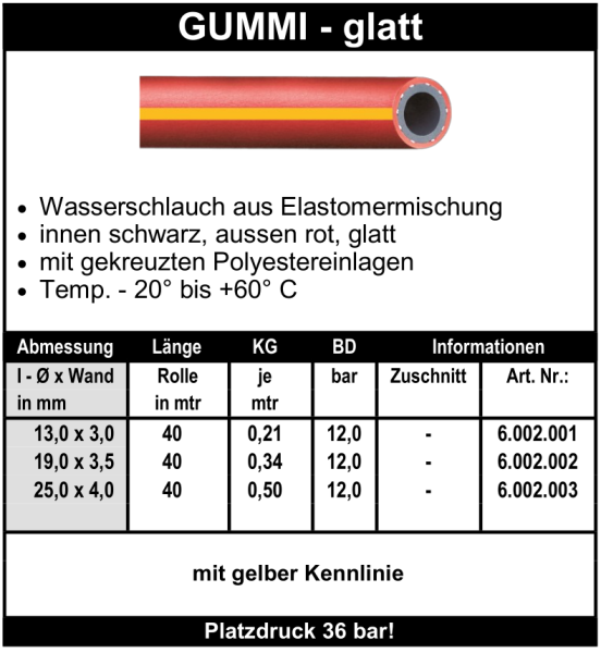 Gummi-glatt - Schlauch