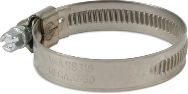 Schneckengewindeschellen - Edelstahl V4a - Import