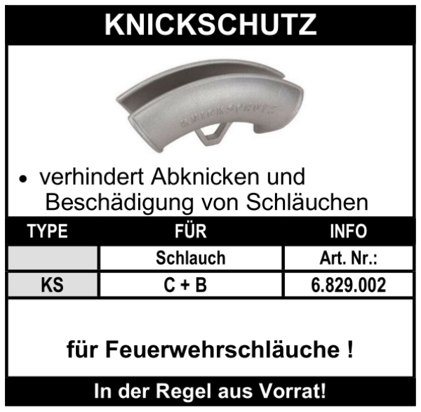 Knickschutz für Feuerwehrschläuche