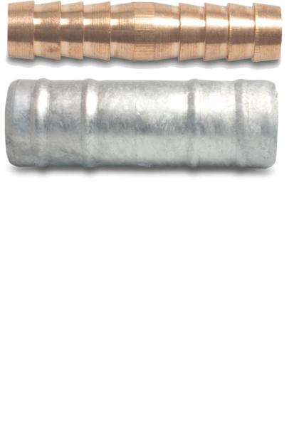 Schlauchverbinder - Doppeltülle aus Messing und Stahl