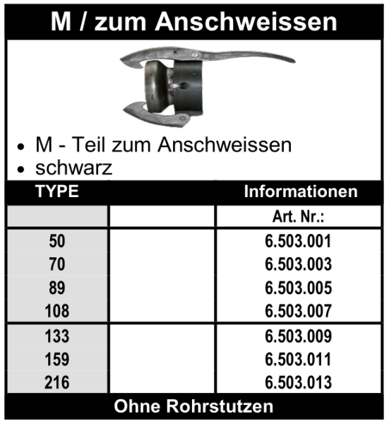 Perrot M-Teil / zum Anschweissen