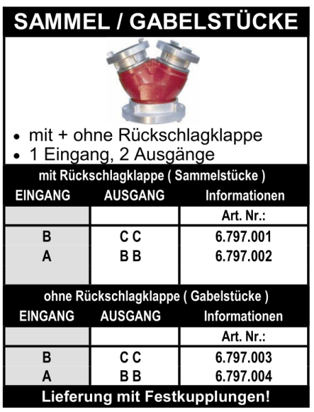Sammel- / Gabelstücke