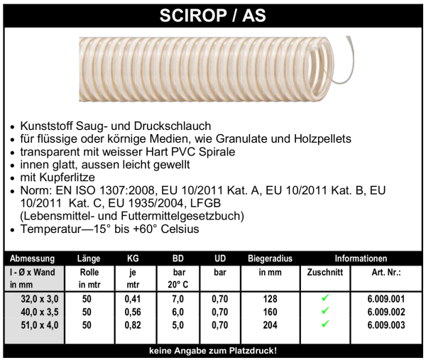 Scirop / AS - Schlauch