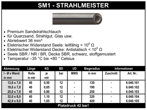 SM1 - Strahlmeister - Schlauch