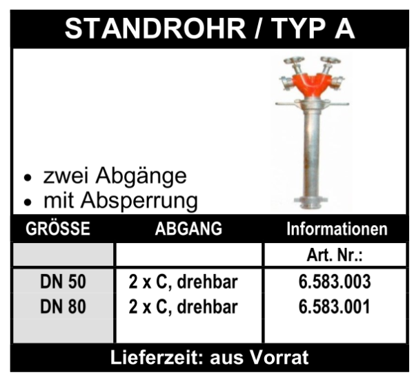 Standrohr - Typ A
