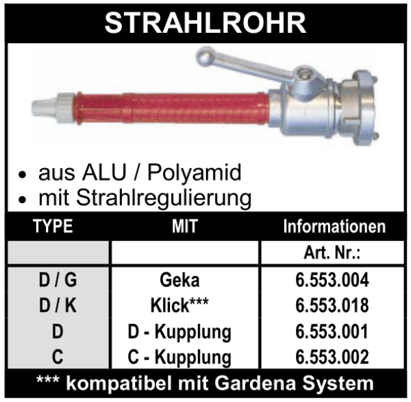 Strahlrohr - DIN 14365