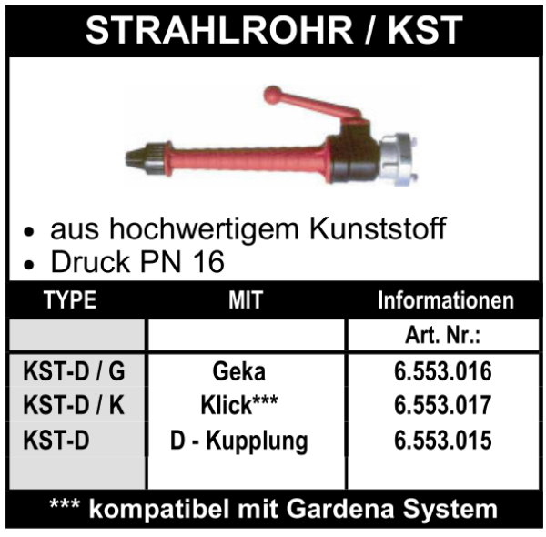 Strahlrohr / KST aus Kunststoff